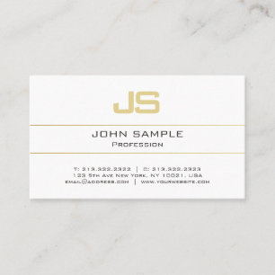 Aangepaste Sjabloon Gold Initiaal Monogram Modern Visitekaartje