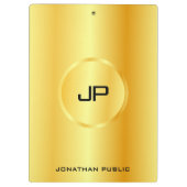 Aangepaste Sjabloon Gold look Modern Elegant Klembord (Achterkant)