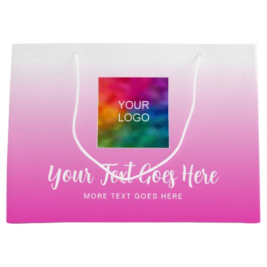 Aangepaste Sjabloon Handgeschreven Script Logo Hie Groot Cadeauzakje (Voorkant)