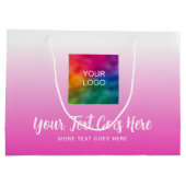 Aangepaste Sjabloon Handgeschreven Script Logo Hie Groot Cadeauzakje (Achterkant)