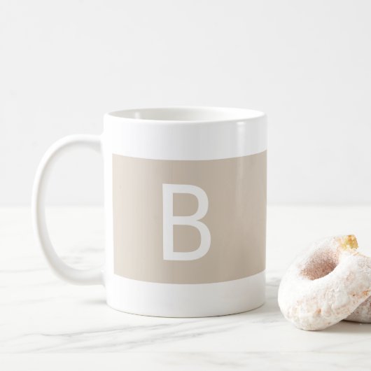 Aangepaste sjabloon initiële moderne monogram lich koffiemok (Met donut)
