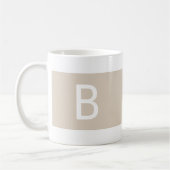 Aangepaste sjabloon initiële moderne monogram lich koffiemok (Links)