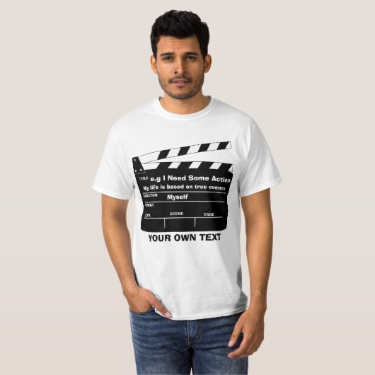 Aangepaste sjabloon klapperbord t-shirt (Voorkant volledig)