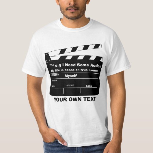 Aangepaste sjabloon klapperbord t-shirt (Voorkant)