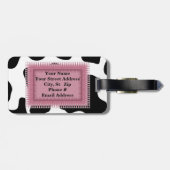 Aangepaste Sjabloon Koeienhuid Design Bagagelabel (Achterkant horizontaal)