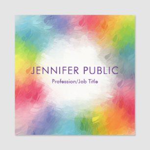 Aangepaste Sjabloon Moderne elegante kleurrijke re Naamplaatje