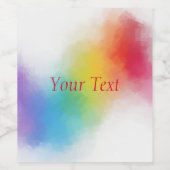 Aangepaste Sjabloon Moderne regenboog Abstract kle Wijn Etiket (Enkel label)