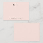 Aangepaste sjabloon monogram initiaal chic roze (Voorkant / Achterkant)