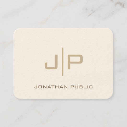 Aangepaste Sjabloon Monogram Mighty Size Luxury Cr Visitekaartje (Voorkant)