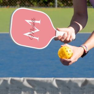 Aangepaste Sjabloon Monogram Naam Dubbelzijdig Pickleball Paddle