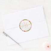 Aangepaste Sjabloon Monogram zegelmolen Ronde Sticker (Envelop)