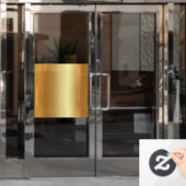 Aangepaste sjabloon QR-code logo tekst namaak goud Raamsticker (Kantoordeur)