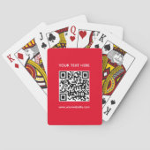 Aangepaste Sjabloon QR Code Scan Barcode Website U Pokerkaarten (Achterkant)