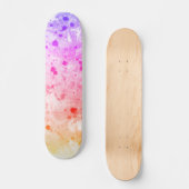 Aangepaste Sjabloon Trendy Pink Blue Paars Green Skateboard (Voorkant)