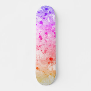 Aangepaste sjabloon trendy roze blauw paars groen skateboard