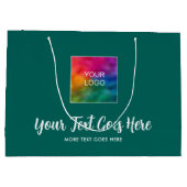 Aangepaste sjabloon upload uw bedrijfslogo hier groot cadeauzakje (Achterkant)