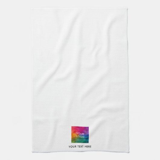 Aangepaste Sjabloon Upload uw zakelijke Logo-tekst Theedoek (Verticaal)