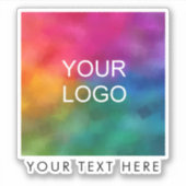 Aangepaste Sjabloon Upload zakelijke Logo hier lap Sticker (Voorkant)