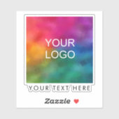 Aangepaste Sjabloon Upload zakelijke Logo hier lap Sticker (Vel)