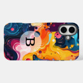 Aangepaste Sjabloon Vibrant Wavy Patroon Case-Mate iPhone Case (Achterkant (horizontaal))