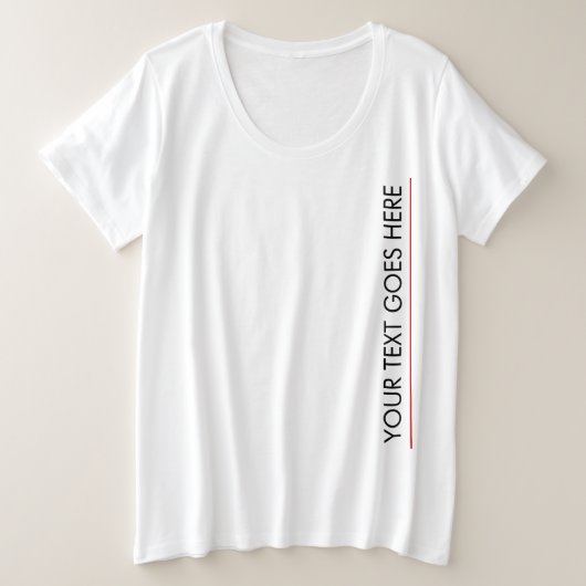 Aangepaste Sjabloon Voeg hier Jouw tekst toe Women Grote Maat T-shirt (Design voorkant)