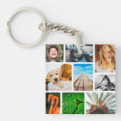 Aangepaste Sjabloon voor 18 fotocollage Sleutelhanger (Voorkant)