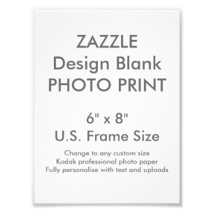 Aangepaste Sjabloon voor 6 x 8 inch fotoafdrukken Foto Afdruk