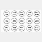 Aangepaste sjabloon voor bedrijfslogo en tekstlabe labels (Vel)