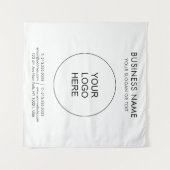 Aangepaste Sjabloon voor Bedrijfslogo Tekst Vierka Wandkleed (Voorkant (horizontaal))