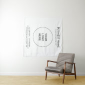 Aangepaste Sjabloon voor Bedrijfslogo Tekst Vierka Wandkleed (In Situ (horizontaal))