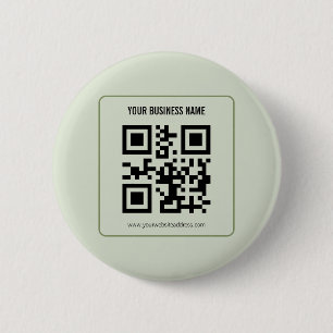 Aangepaste sjabloon voor bedrijfsnaam QR-code Ronde Button 5,7 Cm