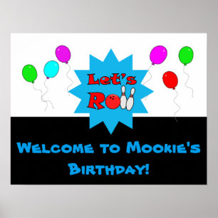 Aangepaste Sjabloon voor Bowling-Poster Poster