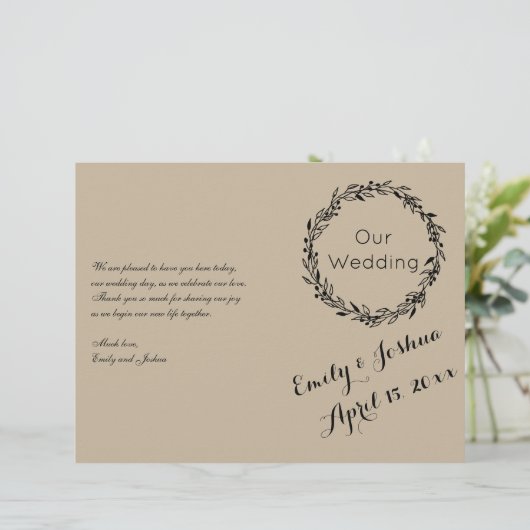 Aangepaste Sjabloon voor bruiloft-ceremonie - Prog (Staand voorkant)