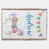 Aangepaste Sjabloon voor carrouselpaarden Deken (Voorkant)