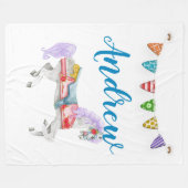 Aangepaste Sjabloon voor carrouselpaarden Fleece Deken (Voorkant (Horizontaal))