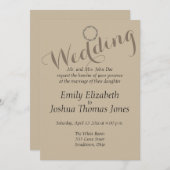 Aangepaste Sjabloon voor het uitnodigen van bruilo Kaart (Voorkant / Achterkant)