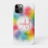 Aangepaste Sjabloon voor moderne kleurrijke monogr Case-Mate iPhone Case (Achterkant)