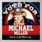 Aangepaste Sjabloon voor oom Sam Campaign Poster (Voorkant)