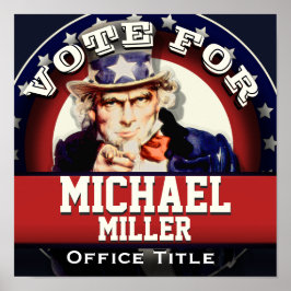 Aangepaste Sjabloon voor oom Sam Campaign Poster