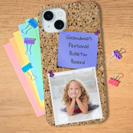 Aangepaste Sjabloon voor Paarse notitie iPhone 15 Mini Hoesje