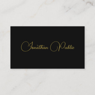 Aangepaste Sjabloon voor Script Black en Gold Prof Visitekaartje