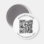 Aangepaste Sjabloon voor tekst met QR-code Magneet (Voorkant / Achterkant)