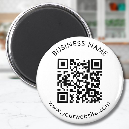 Aangepaste Sjabloon voor tekst met QR-code Magneet