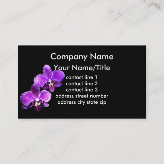 Aangepaste sjabloon voor visitekaartjes voor orchi (Voorkant)