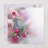 Aangepaste sjabloon watercolor kunst rozen bloemen kaart (Voorkant / Achterkant)