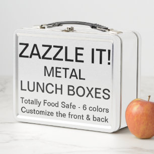 Aangepaste Sjabloon WHITE Metal Lunch Box