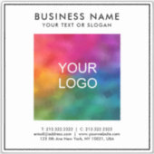 Aangepaste Sjabloon Zakelijke Logo Tekst Wit Klein Sticker (Voorkant)