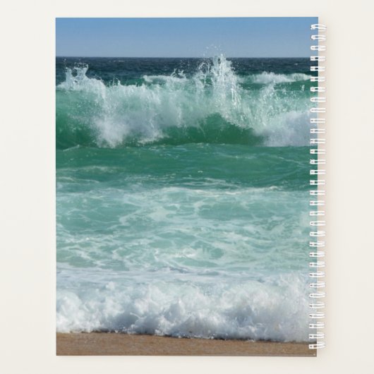 Aangepaste Sjabloon zeebaars Zee-golven zeestrand Planner (Achterkant)