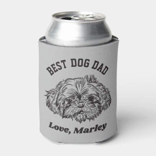 Aangepaste sjiitische Tzu Maltese hond pap aangepa Blikjeskoeler (Blikje Voorkant)