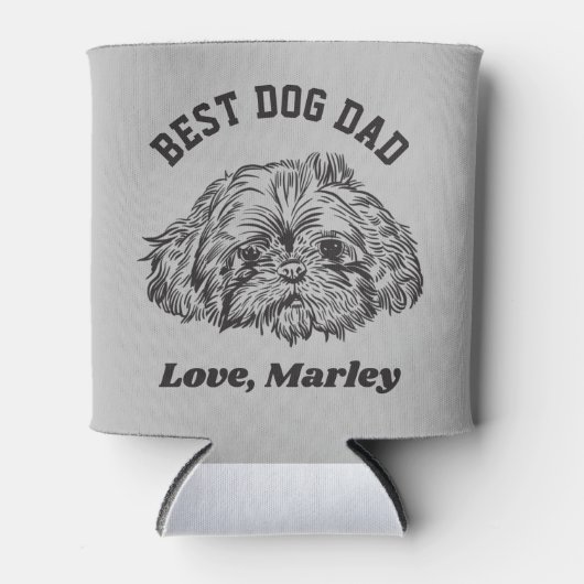 Aangepaste sjiitische Tzu Maltese hond pap aangepa Blikjeskoeler (Voorkant)